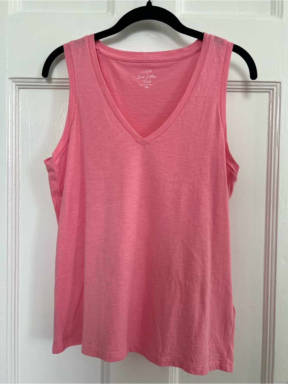 J. Crew Soft Pink V-Neck Cotton Tank